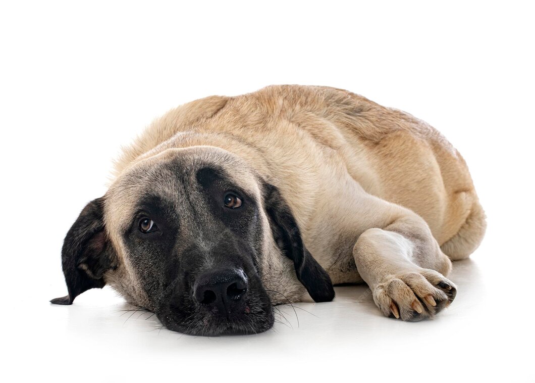 yerde yatan kangal köpek